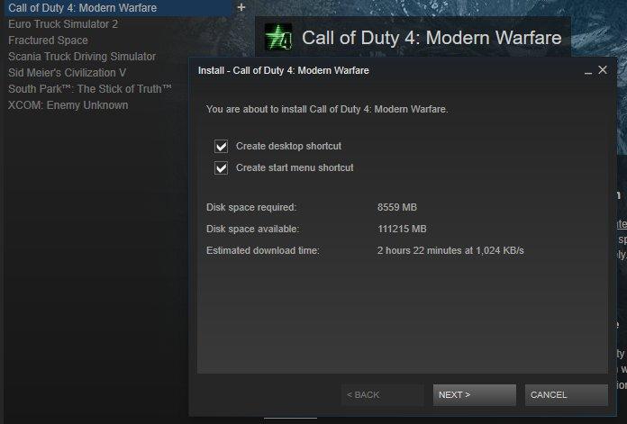 Screenshot: Install your game — Steam client window showing the activation process