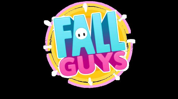 Fall Guys screenshot: The game's colorful logo with bold text is displayed against a black background.