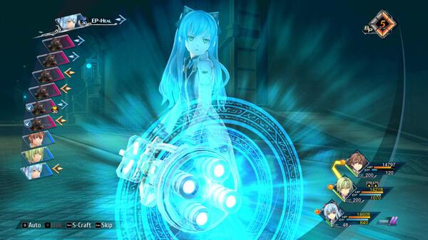 Screenshot from The Legend of Heroes: Trails into Reverie showing a character activating a glowing blue ability in battle.