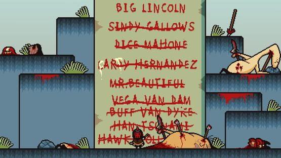 A screenshot from LISA: The Definitive Edition shows a character facing a bloodied list with crossed-out names.