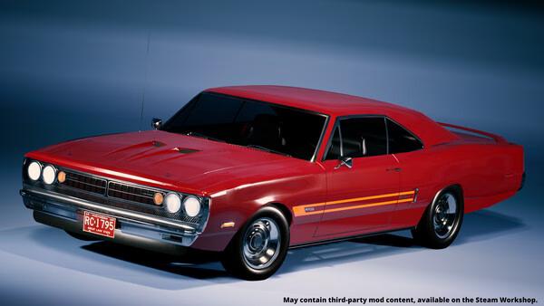 Screenshot from 'Automation - The Car Company Tycoon Game' showing a red vintage car with a detailed design and sporty features.