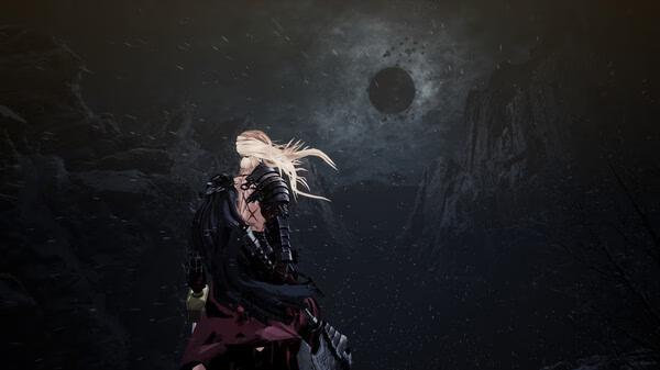 A screenshot from 'The First Berserker: Khazan' shows a warrior facing a dark, ominous sky with a mysterious eclipse.