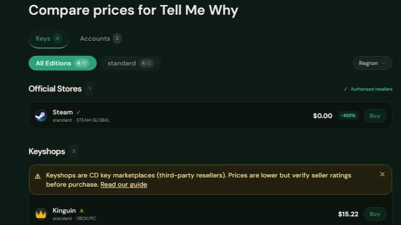 How to Get Tell Me Why Game Key for Free