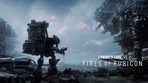 Armored Core 6 gameplay showcasing intense mech combat