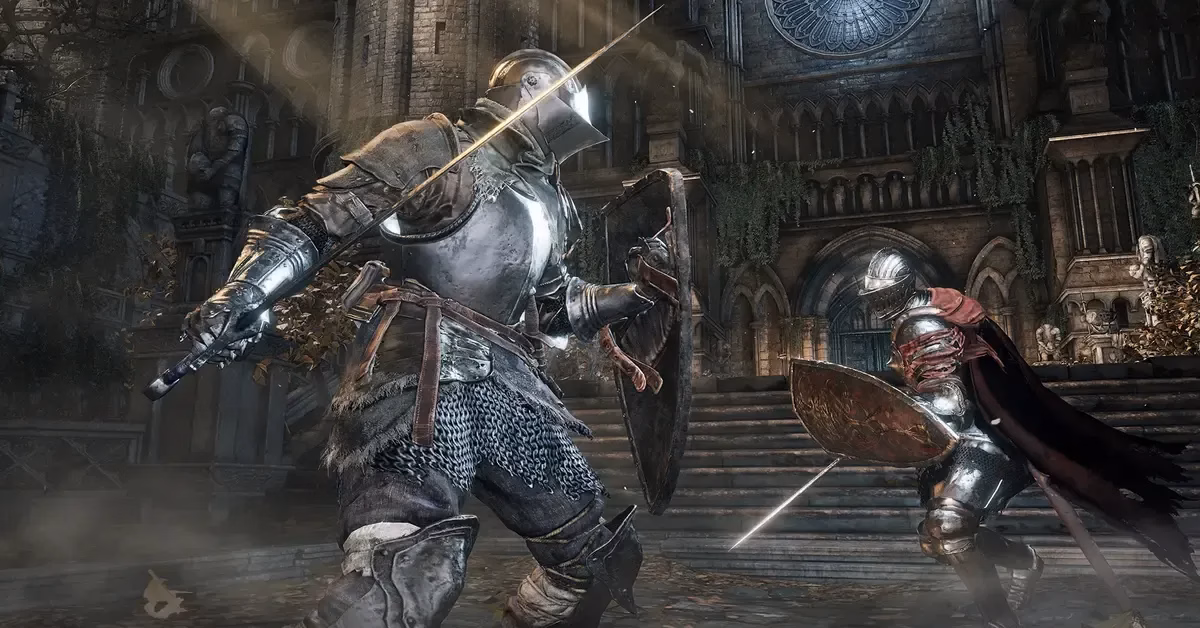 PvP combat in Dark Souls