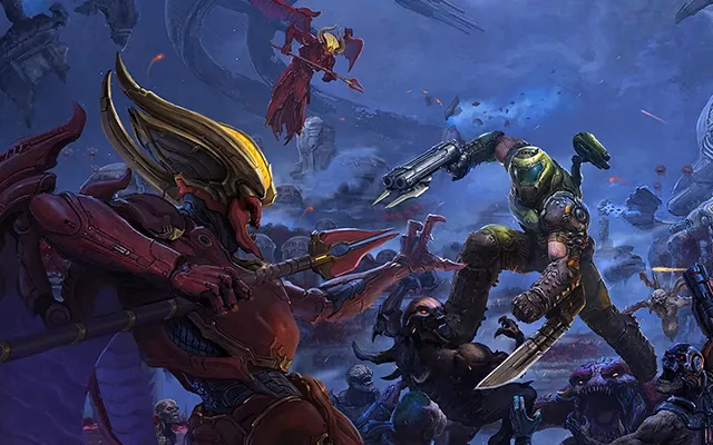 DOOM Eternal The Ancient Gods expansion artwork