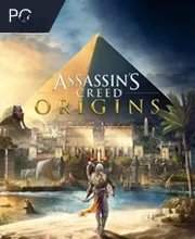 Bayek riding across the Egyptian desert