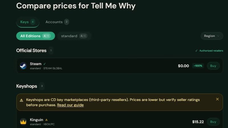 How to Get Tell Me Why Game Key for Free