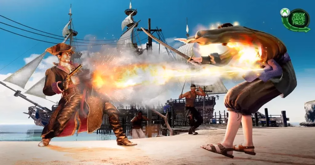 Goro Majima embarking on his pirate adventure