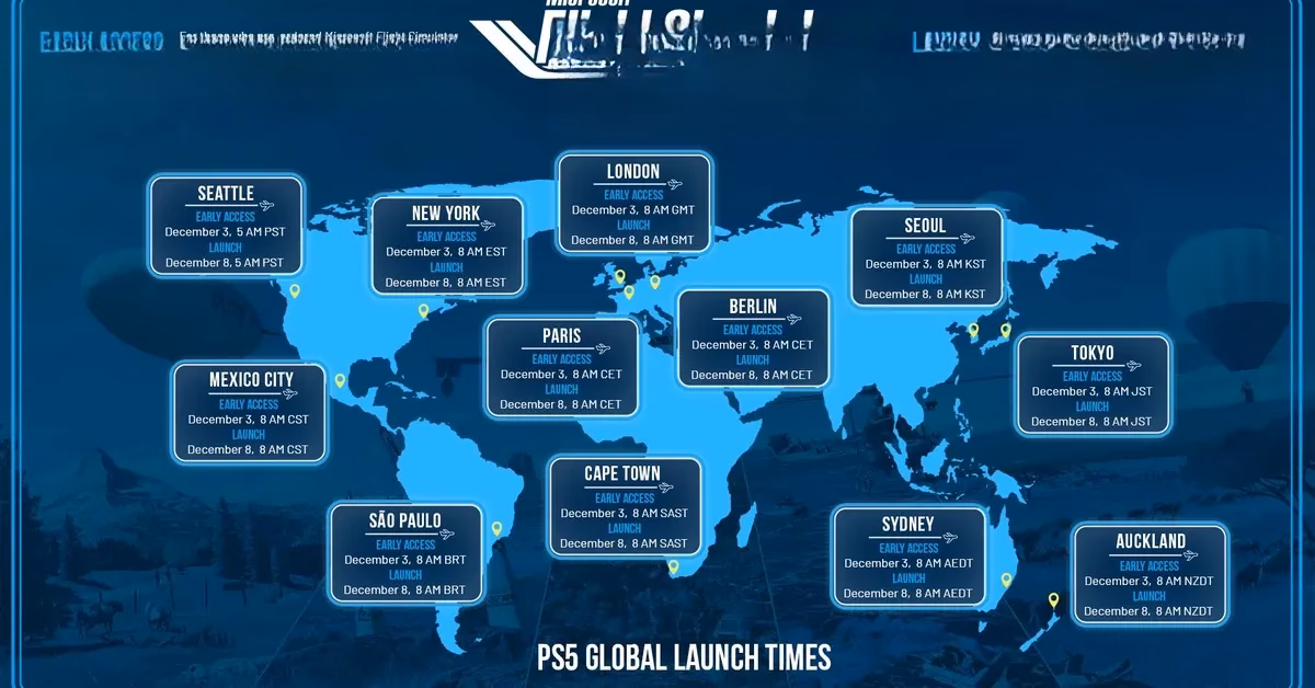 Microsoft Flight Simulator PS5 Launch Times