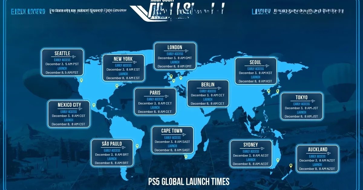 Microsoft Flight Simulator PS5 Launch Times