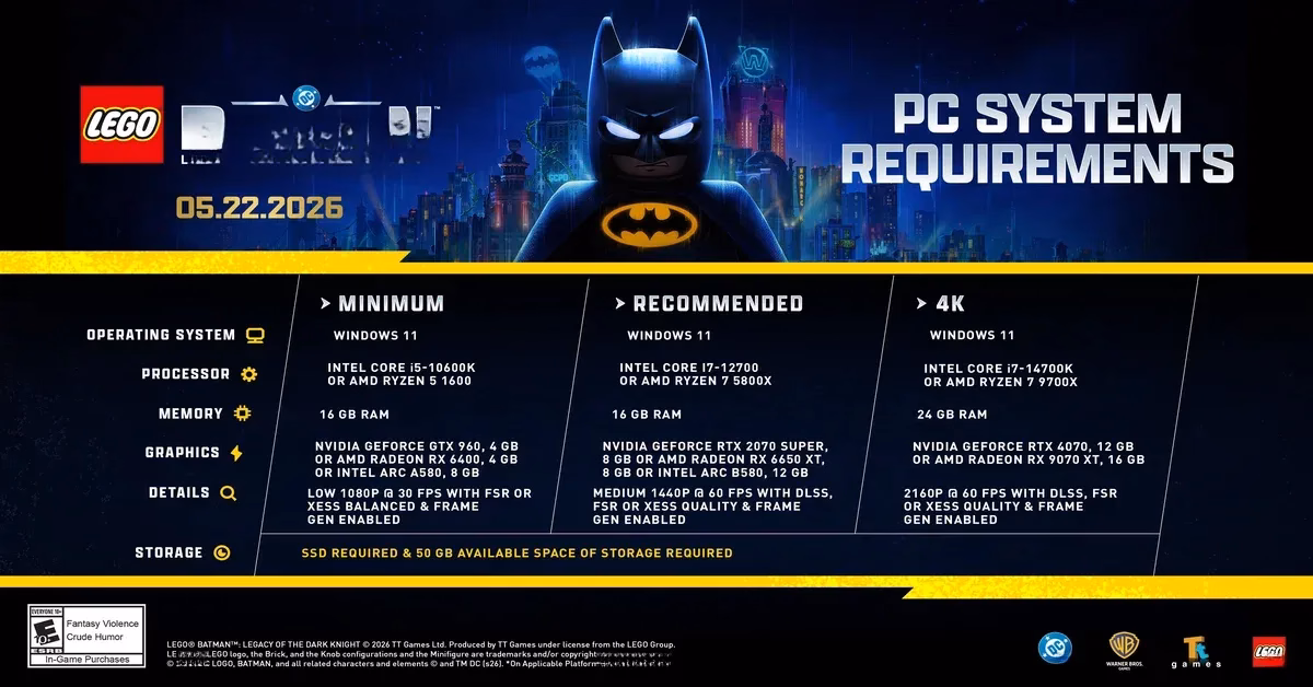 LEGO Batman PC Specs