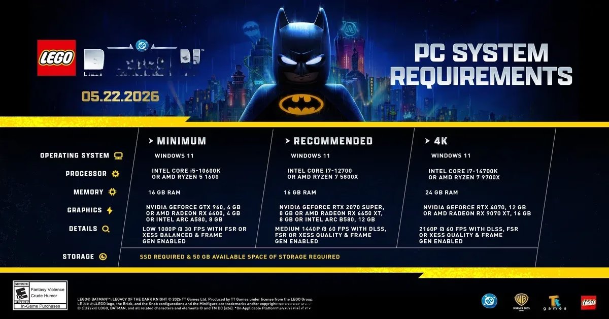 LEGO Batman PC Specs