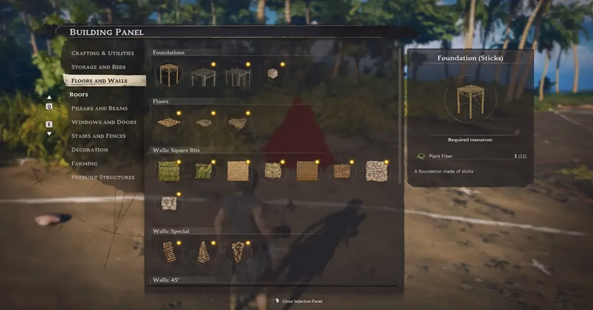 Detailed ship customization and base building interface