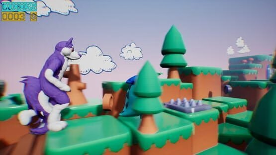 A screenshot from "Dino running from a FURRY: GAMESFORFARM" shows a purple furry chasing a dinosaur on a colorful platform.