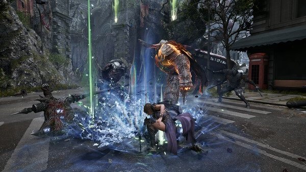 Screenshot from Tides of Annihilation: A character unleashes a magical attack amidst an epic battle.