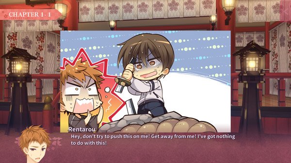 Screenshot from 'Senren*Banka' showing a character holding a sword, with dialogue expressing reluctance and surprise.